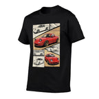 Kawaii MX-5 NA Red Japanese 90s Tuning Racing Sports Car  High-quality Stitching T-Shirt