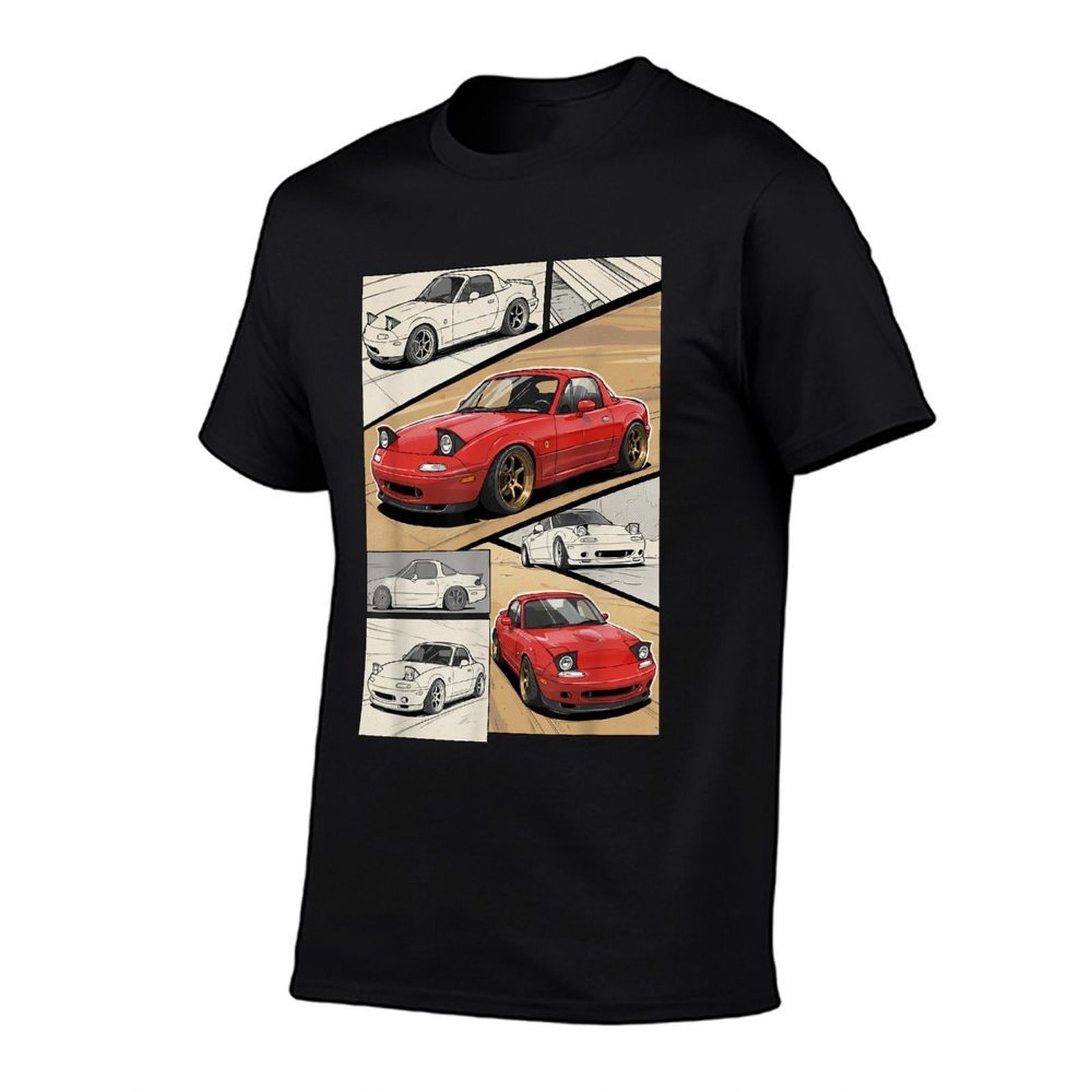 Kawaii MX-5 NA Red Japanese 90s Tuning Racing Sports Car  High-quality Stitching T-Shirt