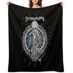 Skinny Puppy Last Rights 1992 Album Versatility Throw Blanket