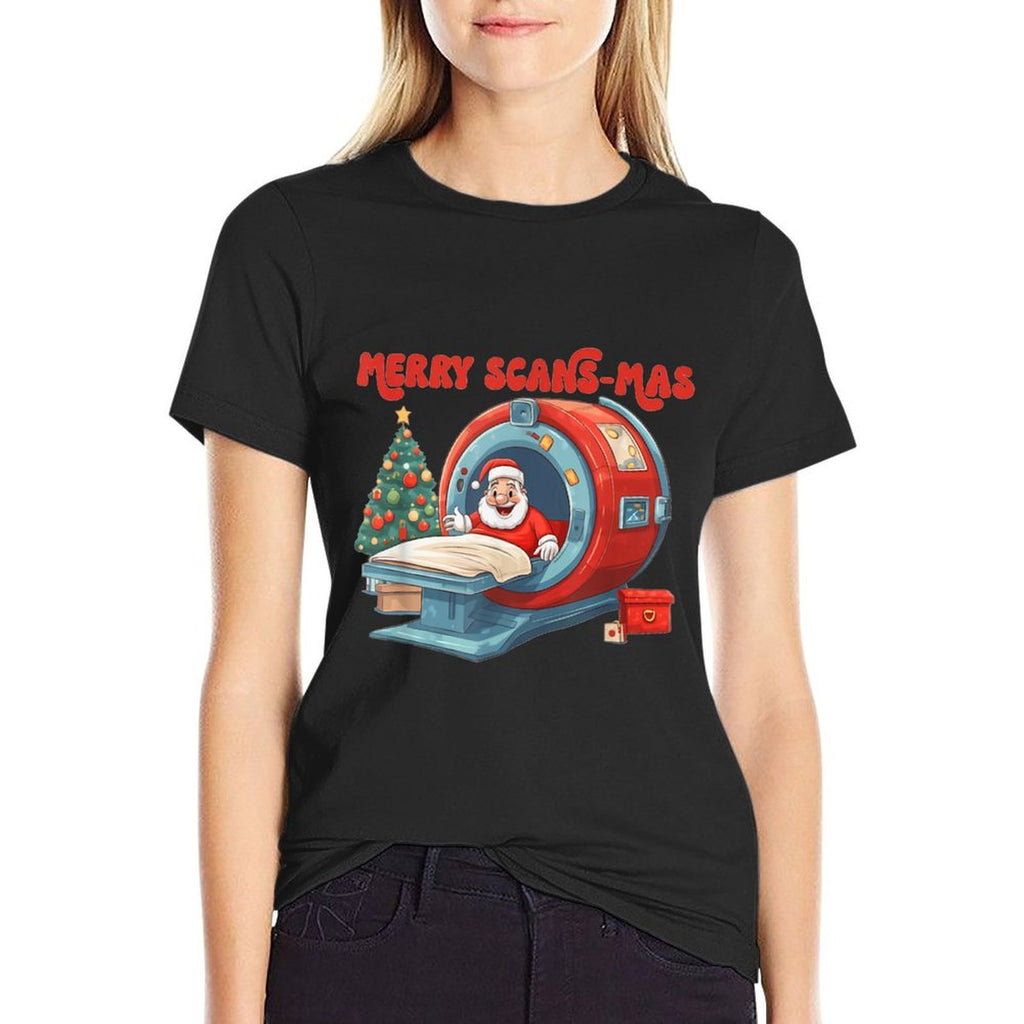 Radiology Christmas Funny Santa CT Tech MRI Tech Holiday  Stretchy T-Shirt