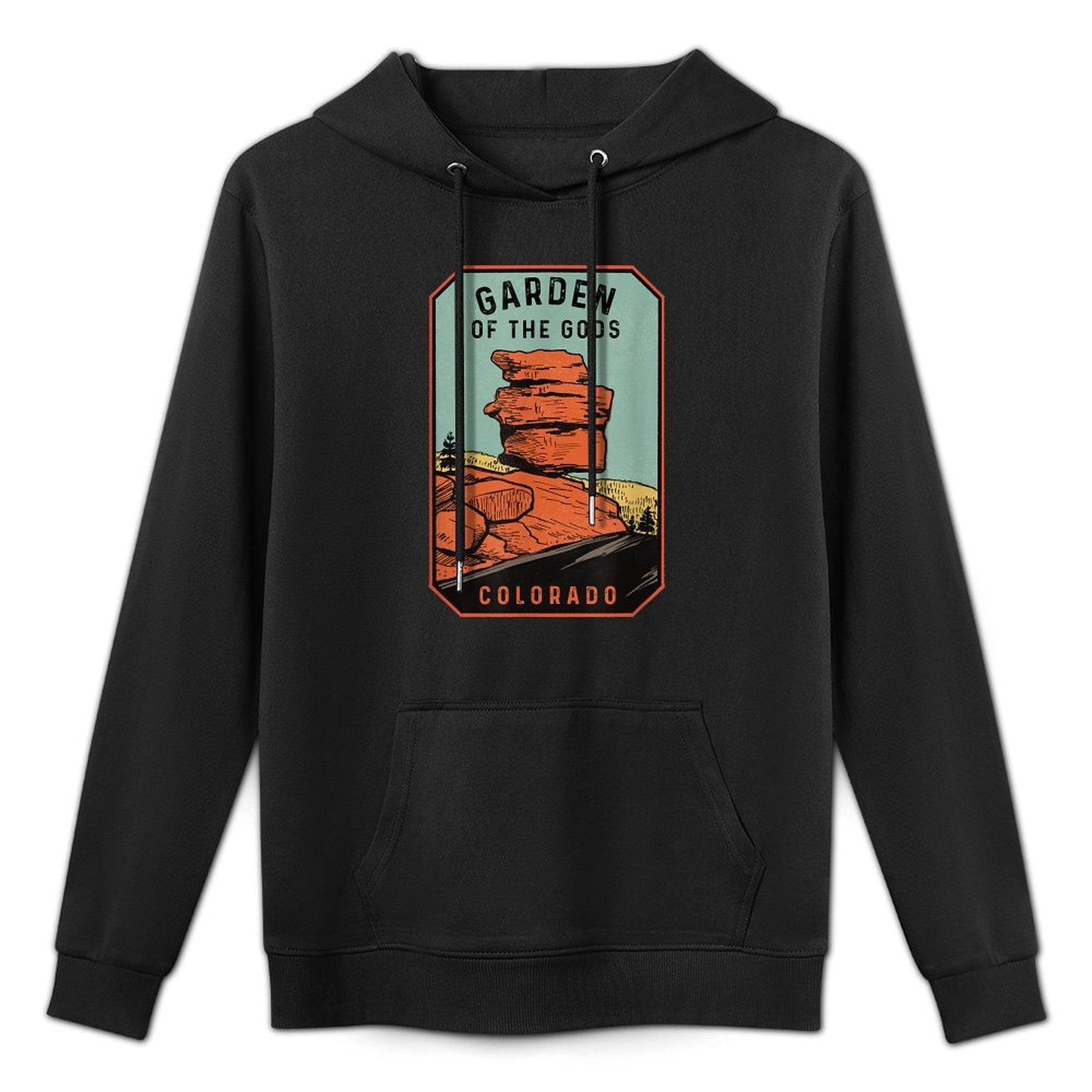 Garden of The Gods Colorado Retro Shrink-Resistant Hoodie