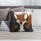 Sup Fox Soft Washable Throw Pillow