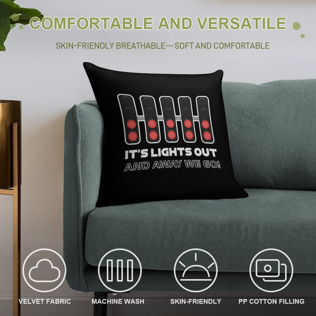It's Lights Out And Away We Go! - Classy Version Soft Multiple Sizes Throw Pillow