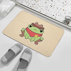 Cute Cowboy Frog Durable Bath Mat