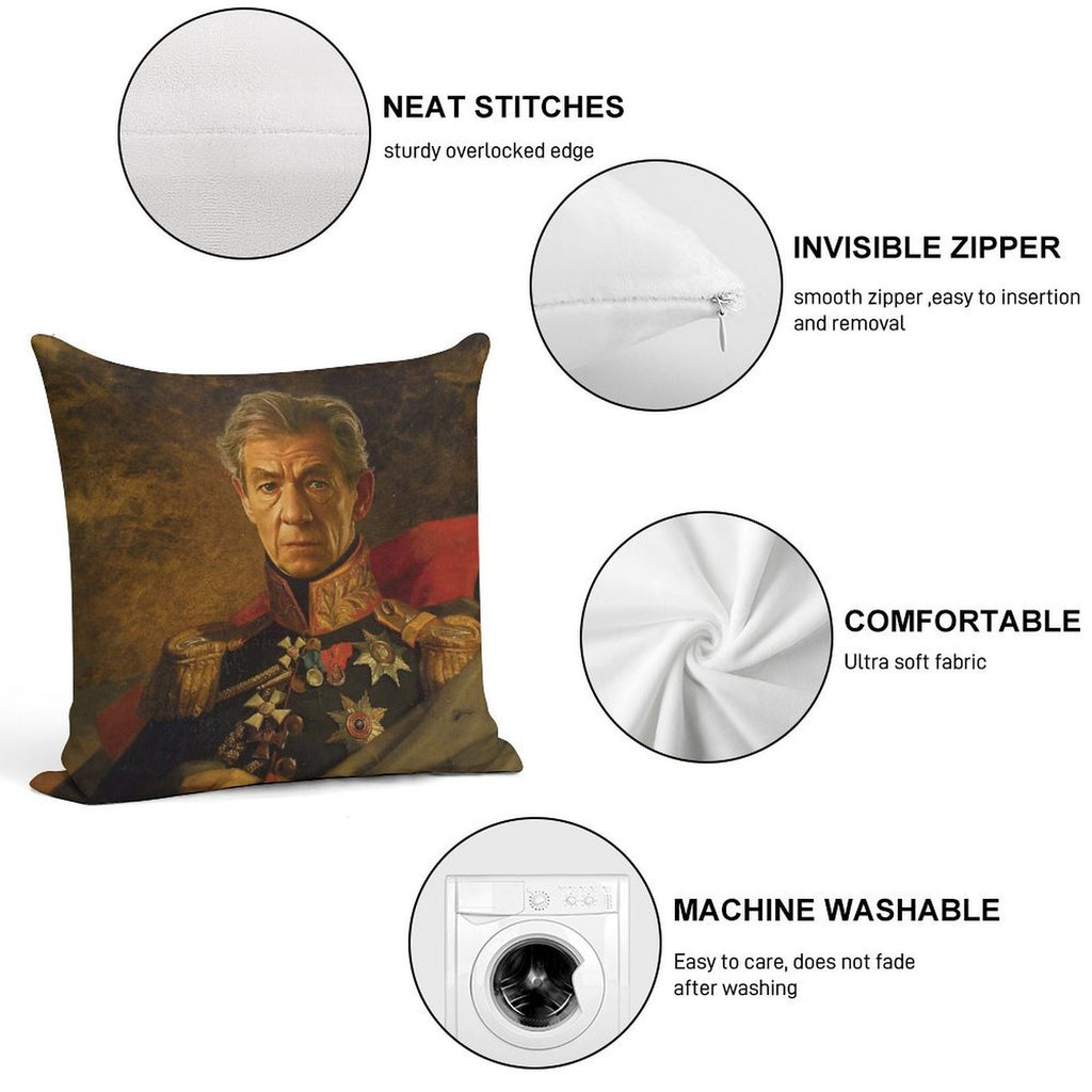 Sir Ian McKellen - Replaceface Soft Reinforced Edging Throw Pillow
