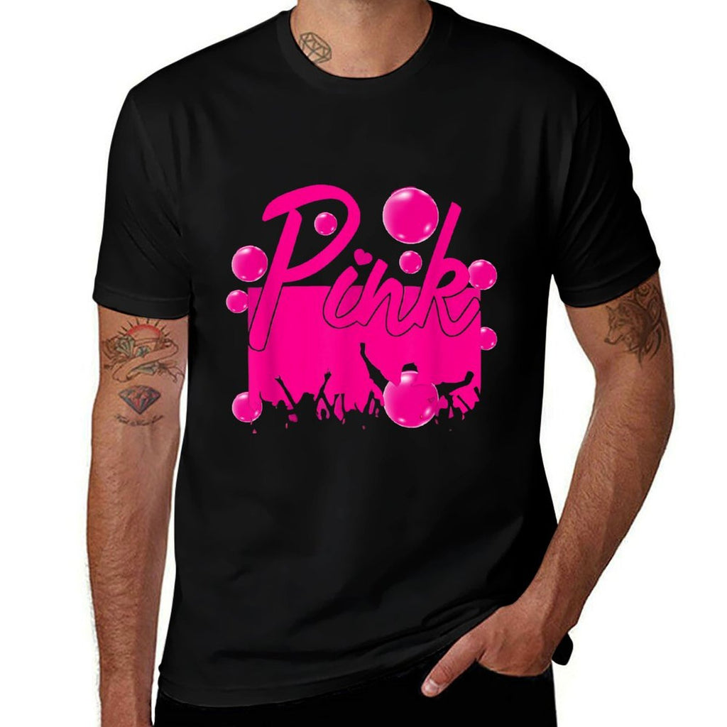 Retro Pink Personalized Name Pink For Men Women Kids Meme  Oversized Silhouette T-Shirt