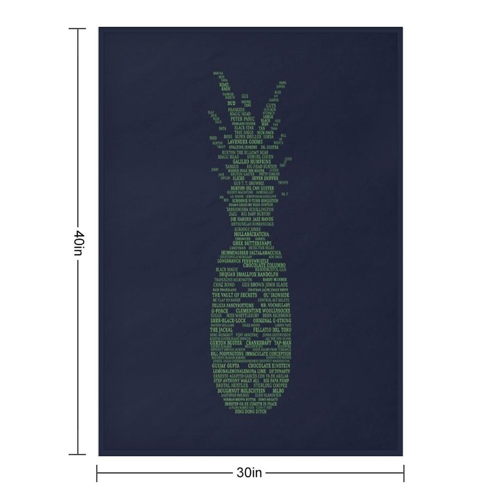 Psych Pineapple Gus Nicknames Travel-friendly Throw Blanket