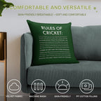Rules of Cricket - Funny Soft Washable Throw Pillow