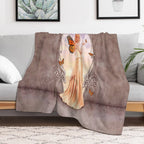 Citrine Birthstone Fairy Travel-friendly Throw Blanket