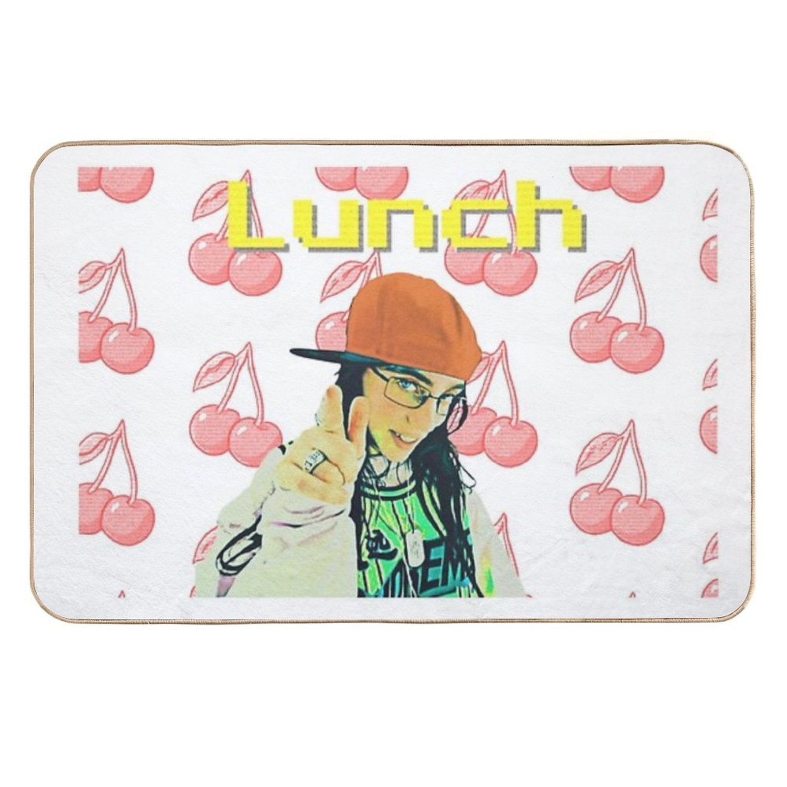 Fan Made Billie Eilish LUNCH Merch  Eco-Friendly Bath Mat