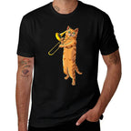 Funny Cat Playing Trombone Gift  Cool Kitten Musician Fan  Breathable T-Shirt
