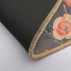 Vintage Orange Flowers Pattern  Stain-Proof Bath Mat