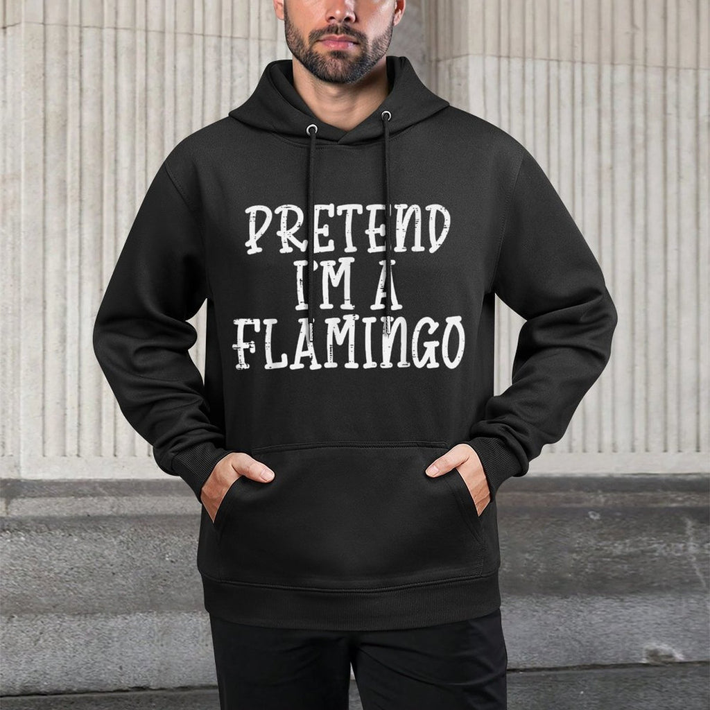 Pretend Im A Flamingo Funny Halloween Costume Men Women Kids Moisture-Wicking Hoodie