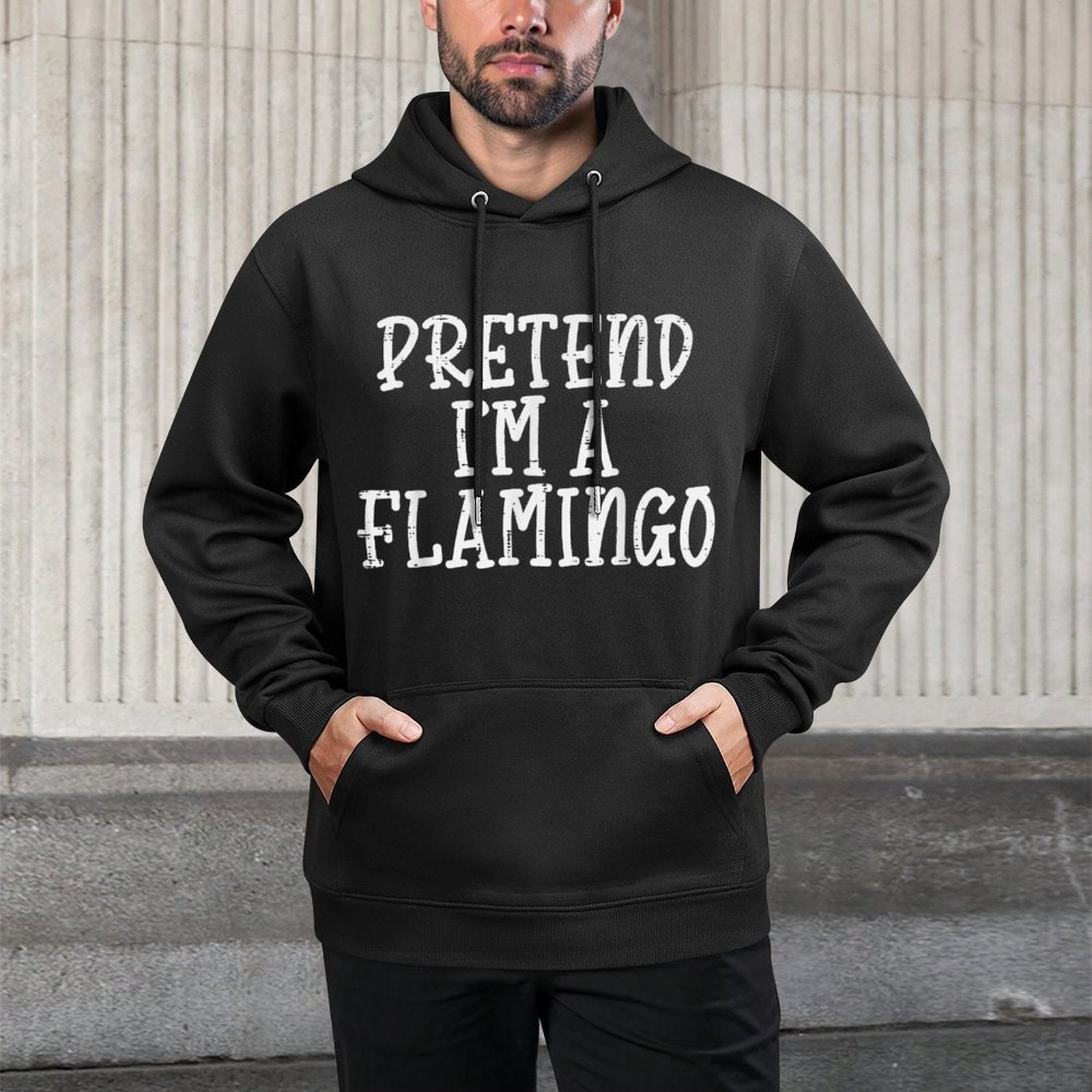 Pretend Im A Flamingo Funny Halloween Costume Men Women Kids Moisture-Wicking Hoodie