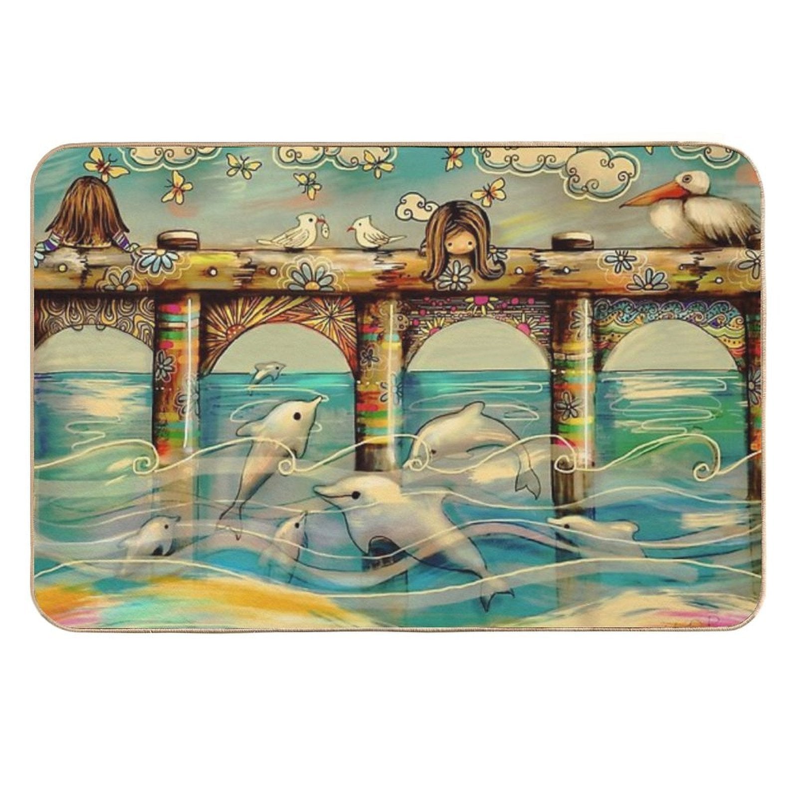 Dolphin Pier  Pet-Safe Bath Mat