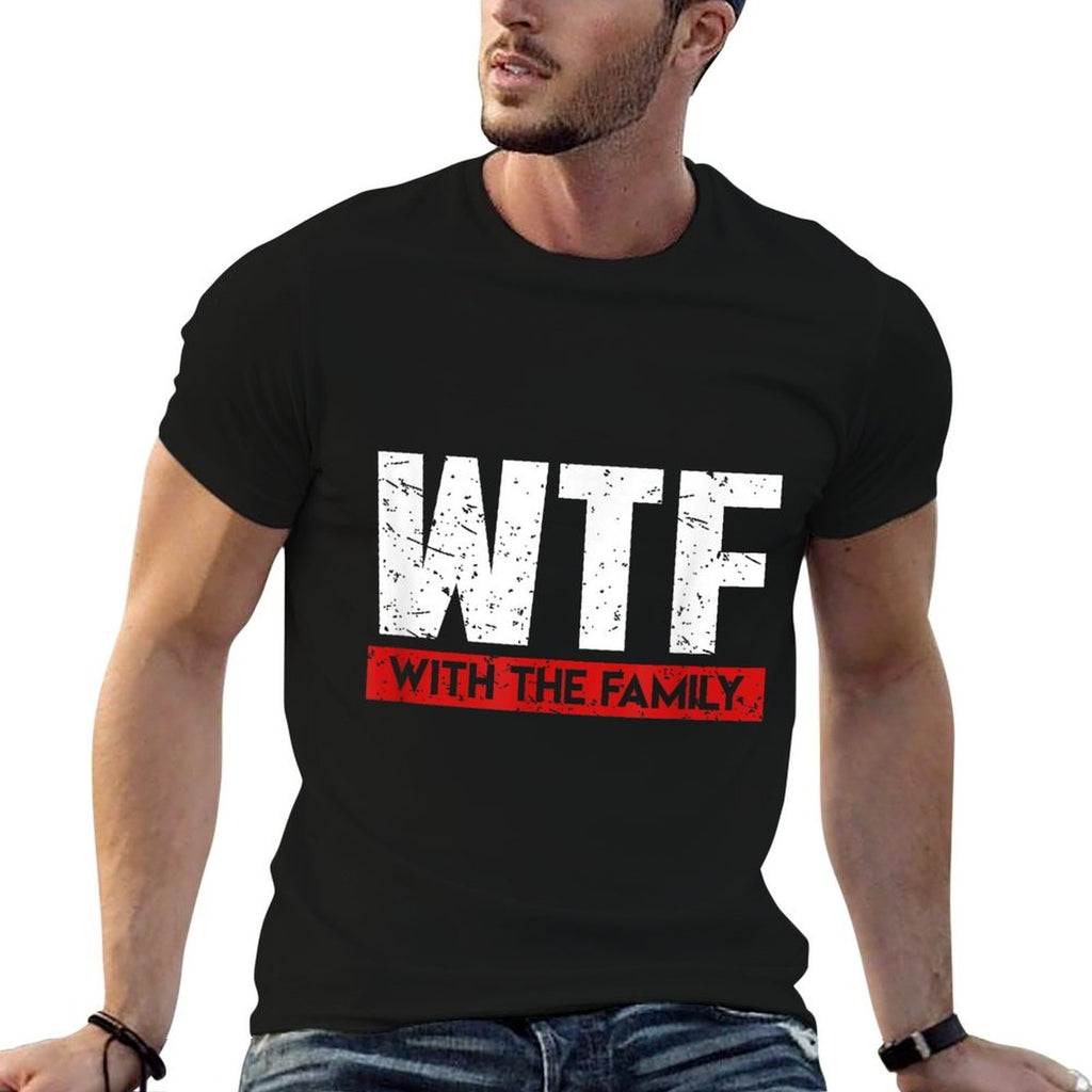 WTF With The Family On Vacation Funny Gag Gift  Oversized Silhouette T-Shirt