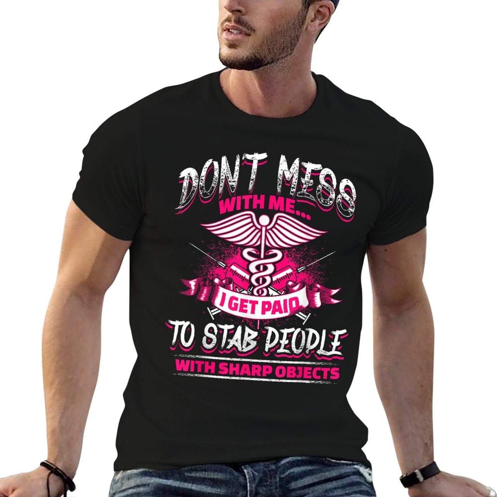 STAB PEOPLE Funny Nurses Nursing RN LVN  Classic T-Shirt