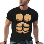 Funny Monkey Gorilla Chest Costume Halloween  Trendy Pattern T-Shirt