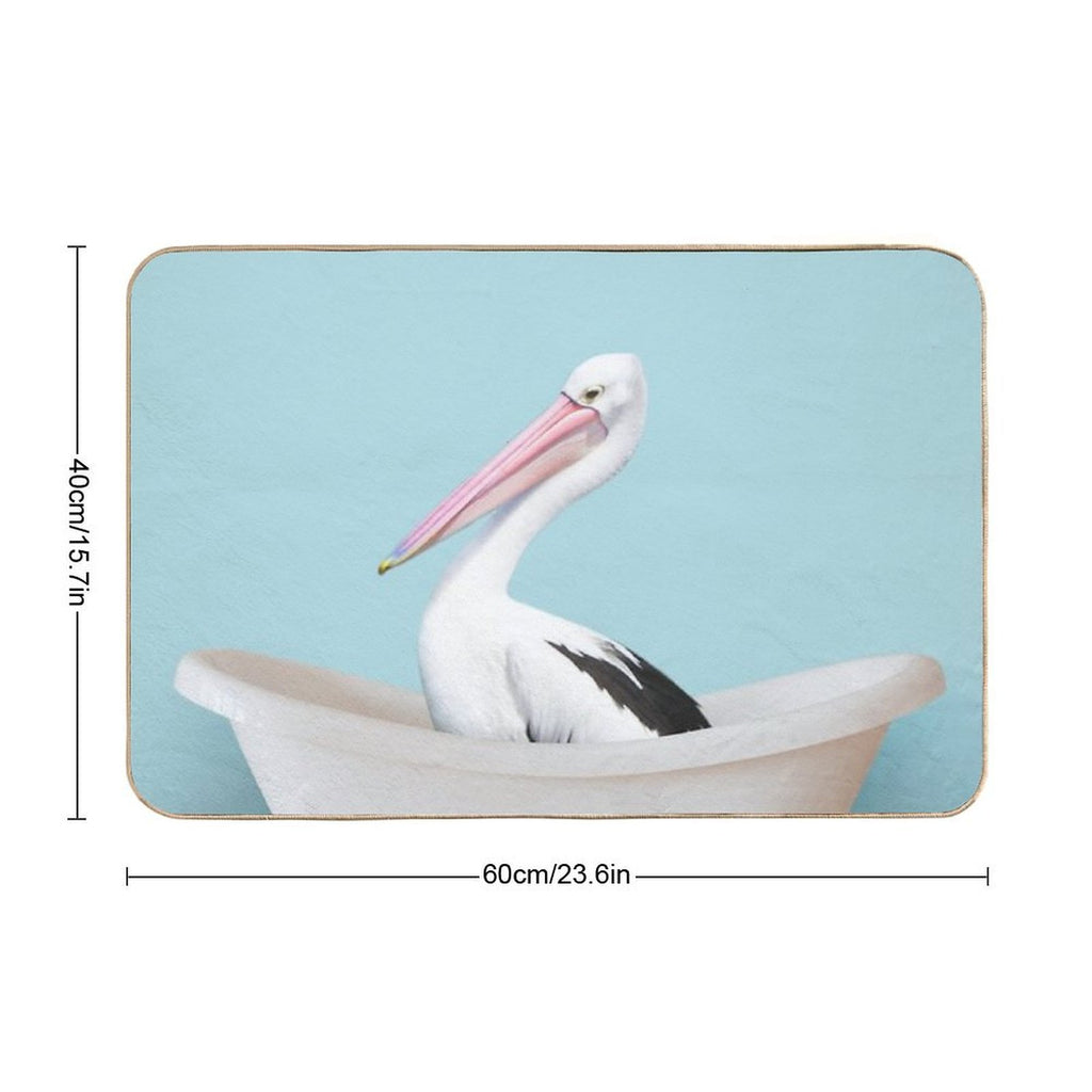 Playing Pelican in Bathtub  High-Traffic Bath Mat