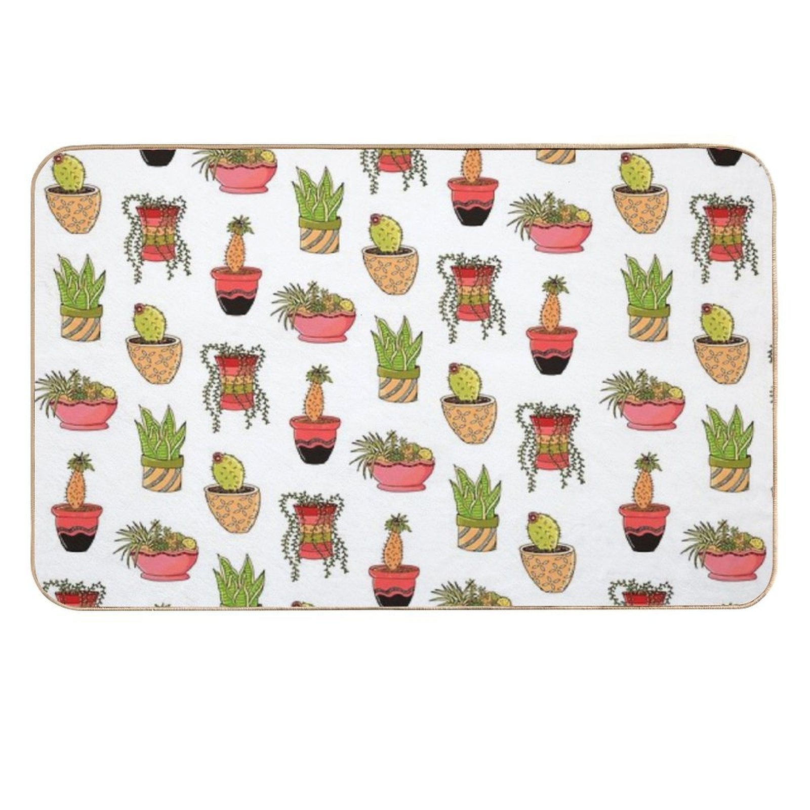 Colourful Succulents Red Filter  Toxin-Free Bath Mat