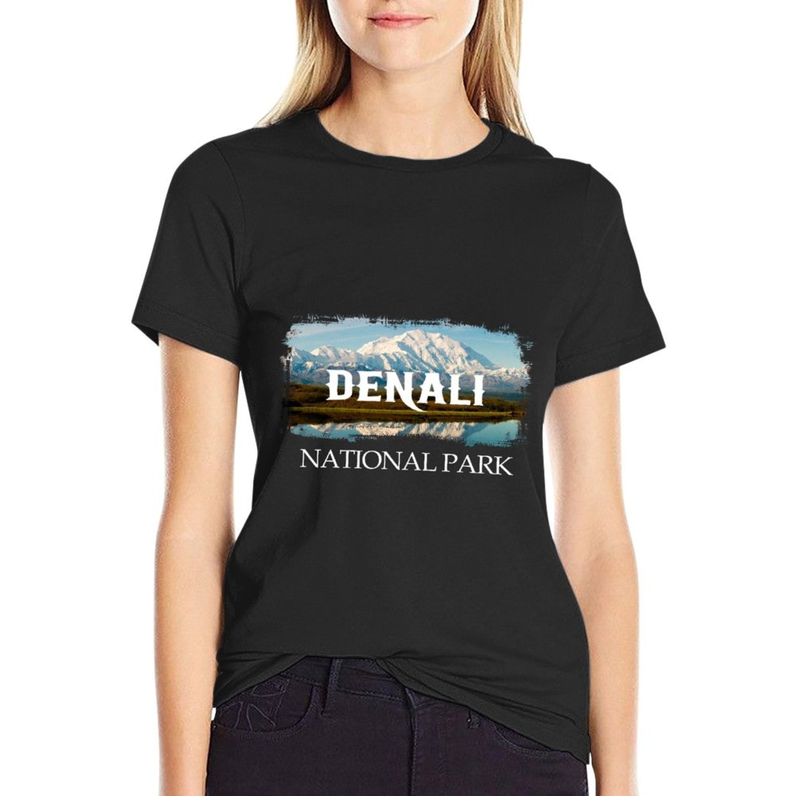 Retro Vintage Denali Alaska National Park Design  Classic T-Shirt