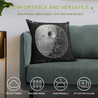 Death Star Blueprint Starship Fan Art Soft Style Accent Throw Pillow