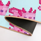 Minecraft Pink Axolotl  Dirt-Trapping Bath Mat