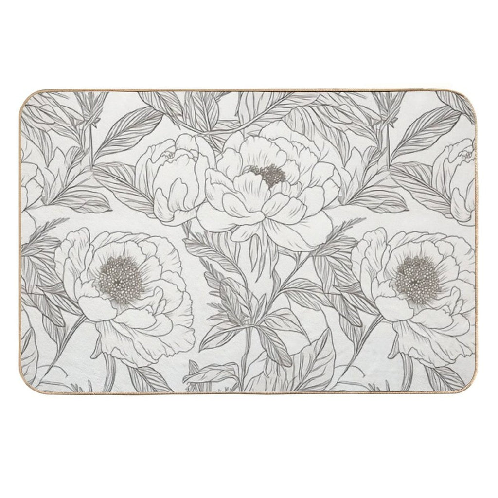 Pink Peony Paradise  Slip-Resistant Bath Mat