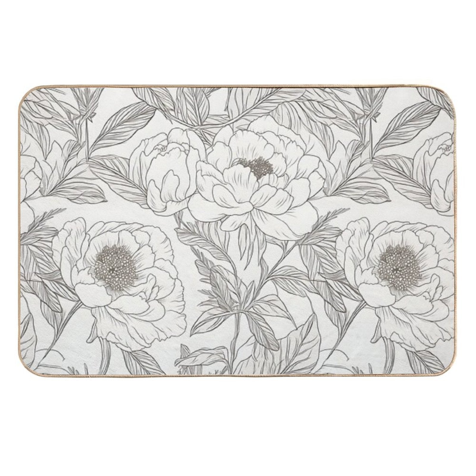 Pink Peony Paradise  Slip-Resistant Bath Mat