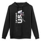 Skiing USA Support The Team Tshirt USA Ski Kangaroo Pocket Hoodie