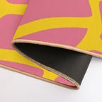 Giraffe Print - Lemon Yellow & Watermelon Pink  Odorless Bath Mat