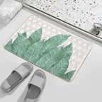 Banana Leaves . Durable Bath Mat