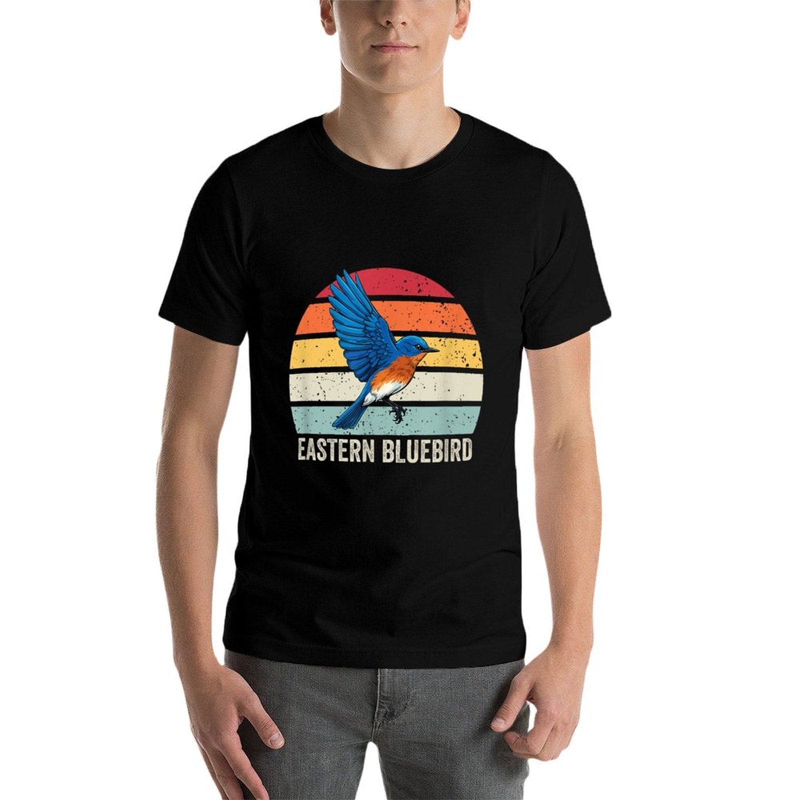 Eastern Bluebird Vintage Sunset, Eastern Bluebird  Vintage-inspired T-Shirt