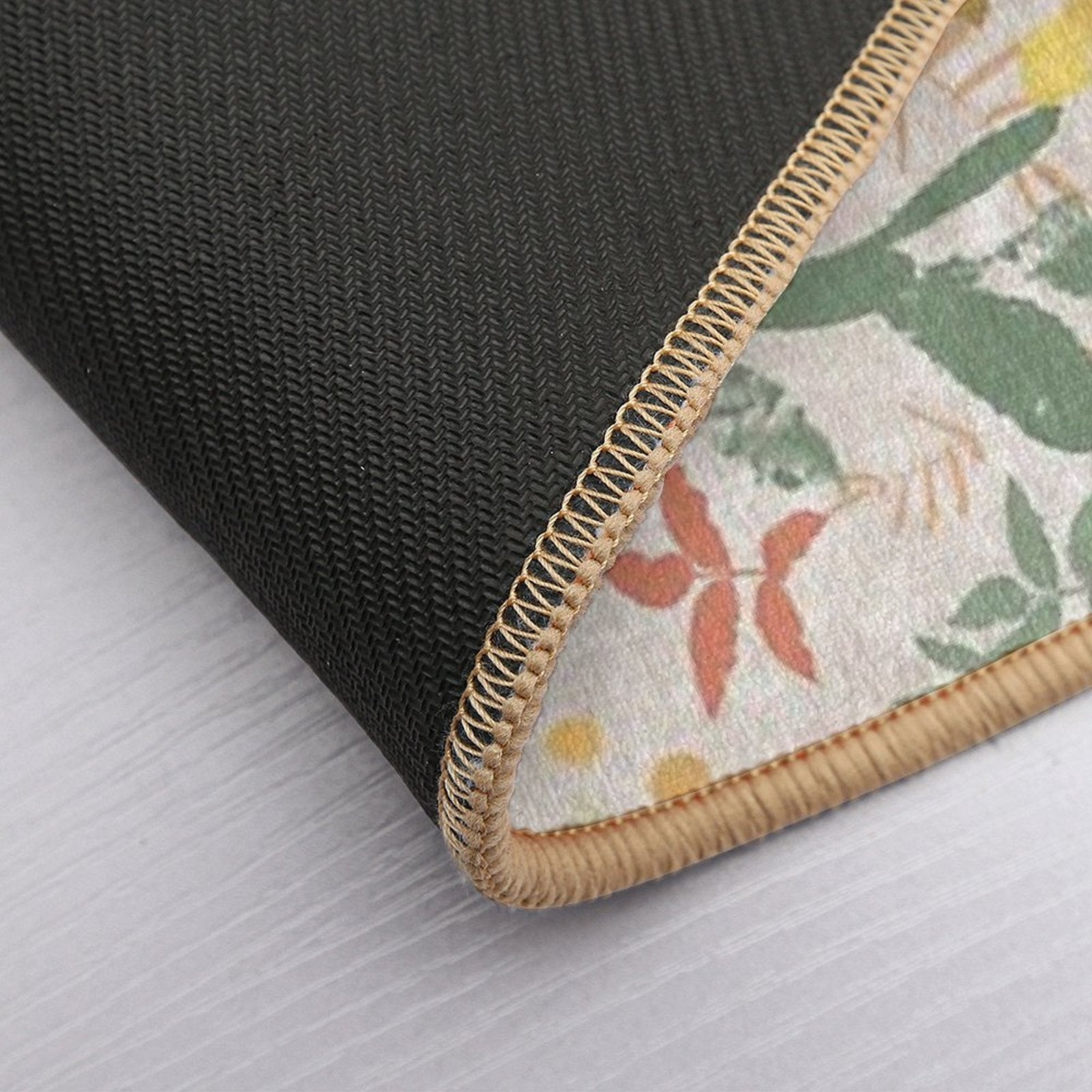 Vintage Floras - Ft. Retro Colors - Environmental Pattern  Eco-Friendly Bath Mat