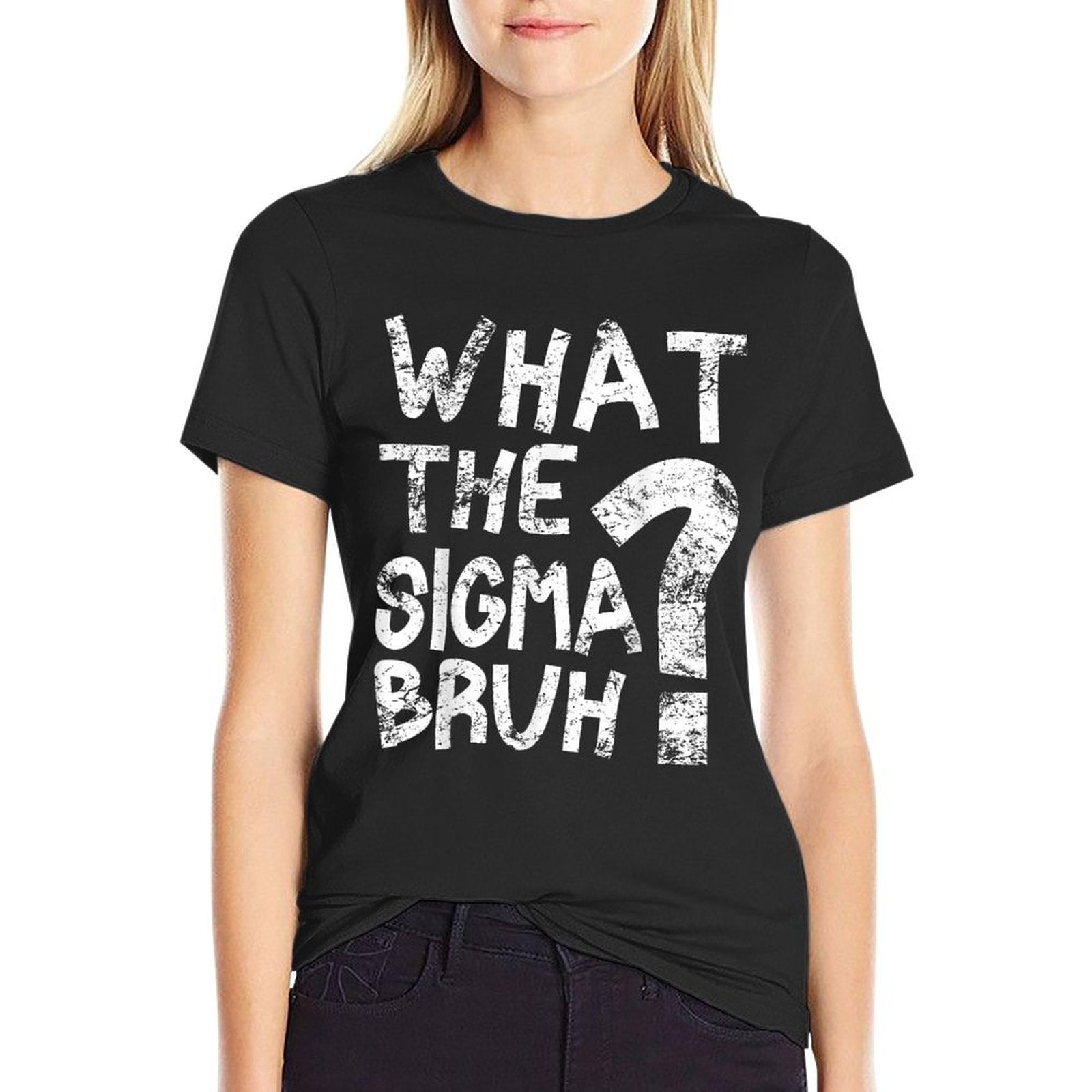 Bro What The Sigma Funny Kidsns Youth Meme  Relaxed-fit T-Shirt