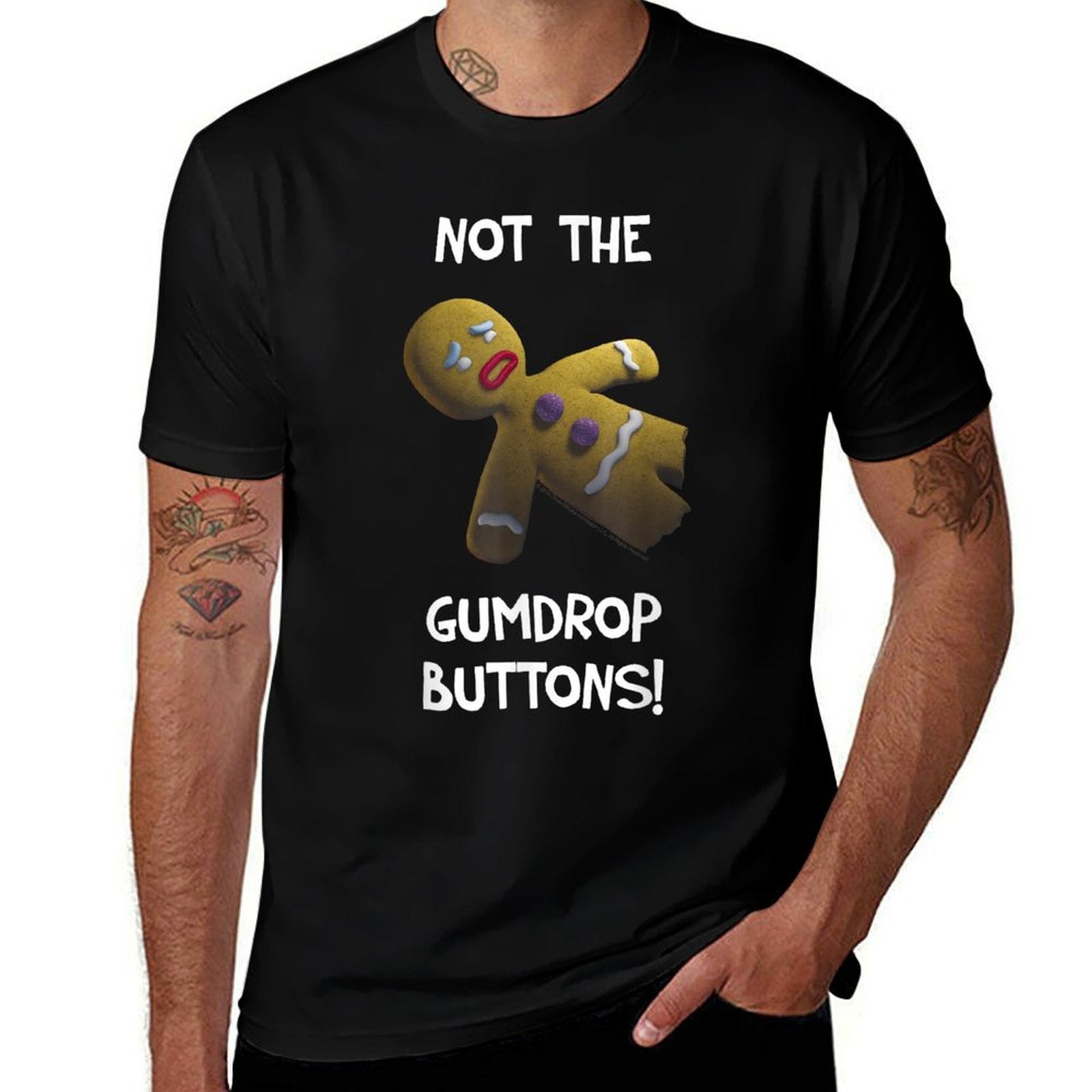 Shrek Gingerbread Man Not The Gumdrop Buttons  Breathable T-Shirt