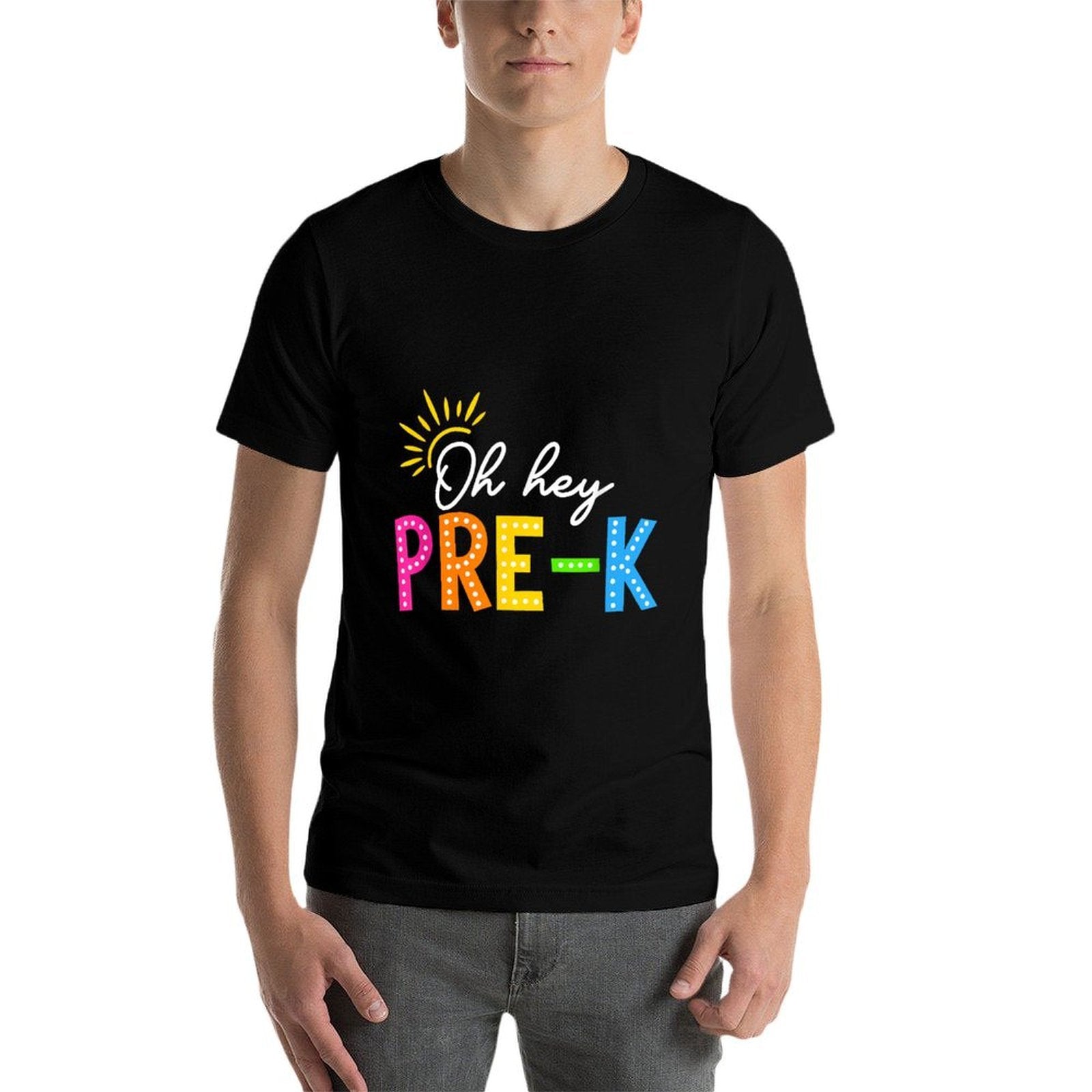 Oh Hey Pre-K Teacher Kids Happy First Day Back To School Comfortable T-Shirt