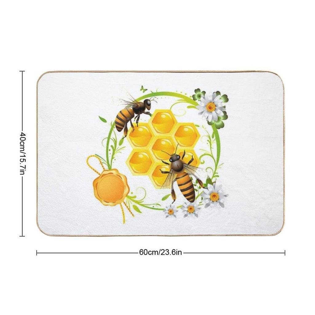 Bee Honey  Repositionable Bath Mat
