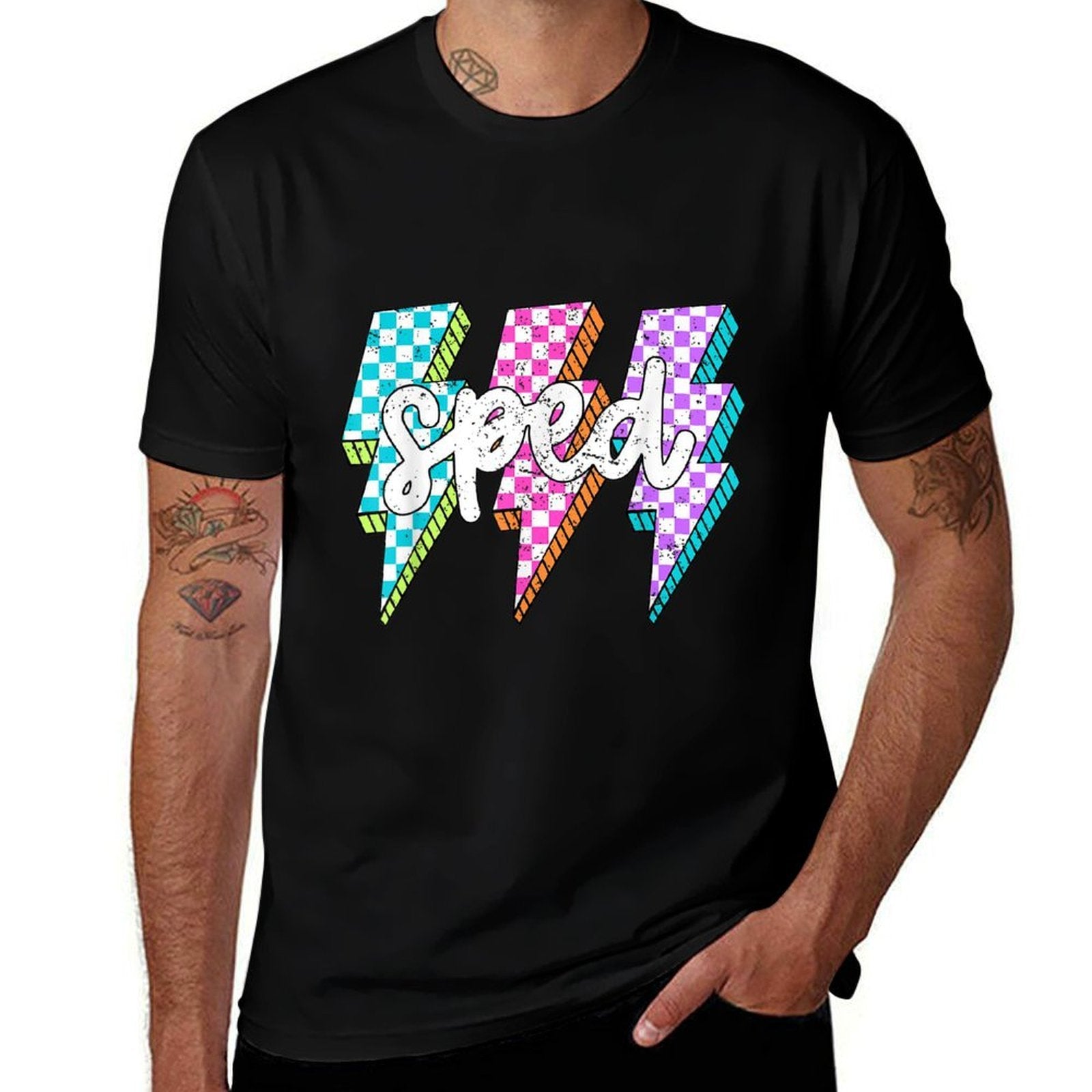 SPED Teacher Squad Lightning Bolt Special Education  Moisture-wicking T-Shirt