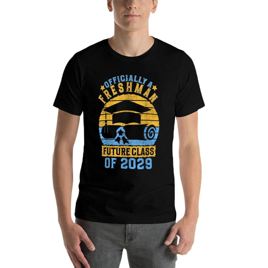 Officially A Freshman Class Of 2029 First Day Of 9th Grade  Easy-care T-Shirt
