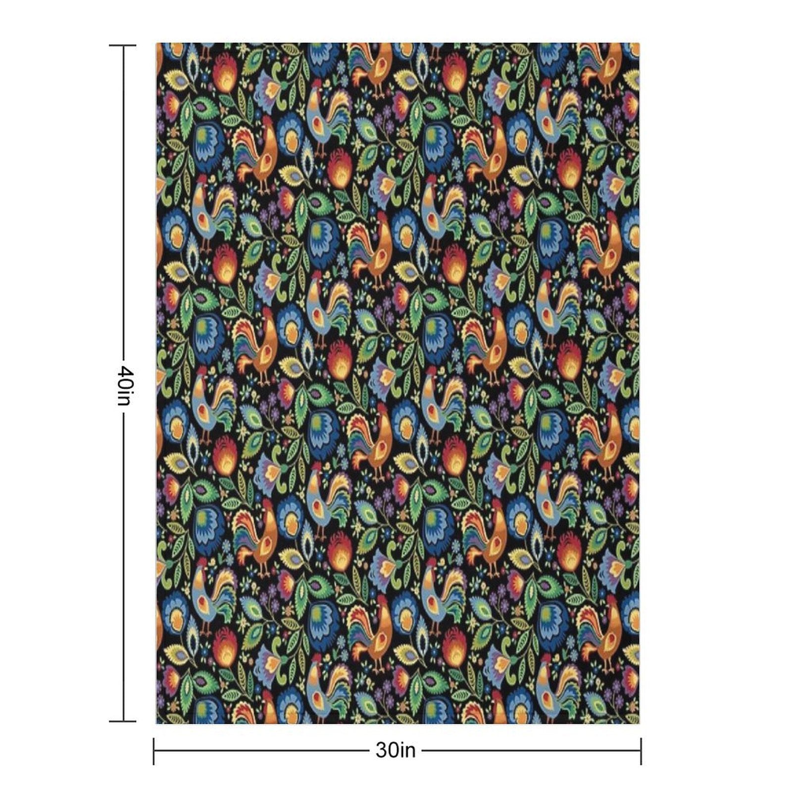 Polish Folk Roosters Versatility Throw Blanket
