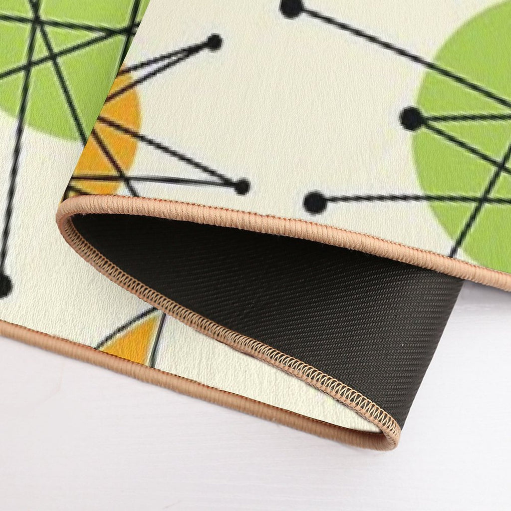 1950s Atomic Retro Pattern  Odorless Bath Mat