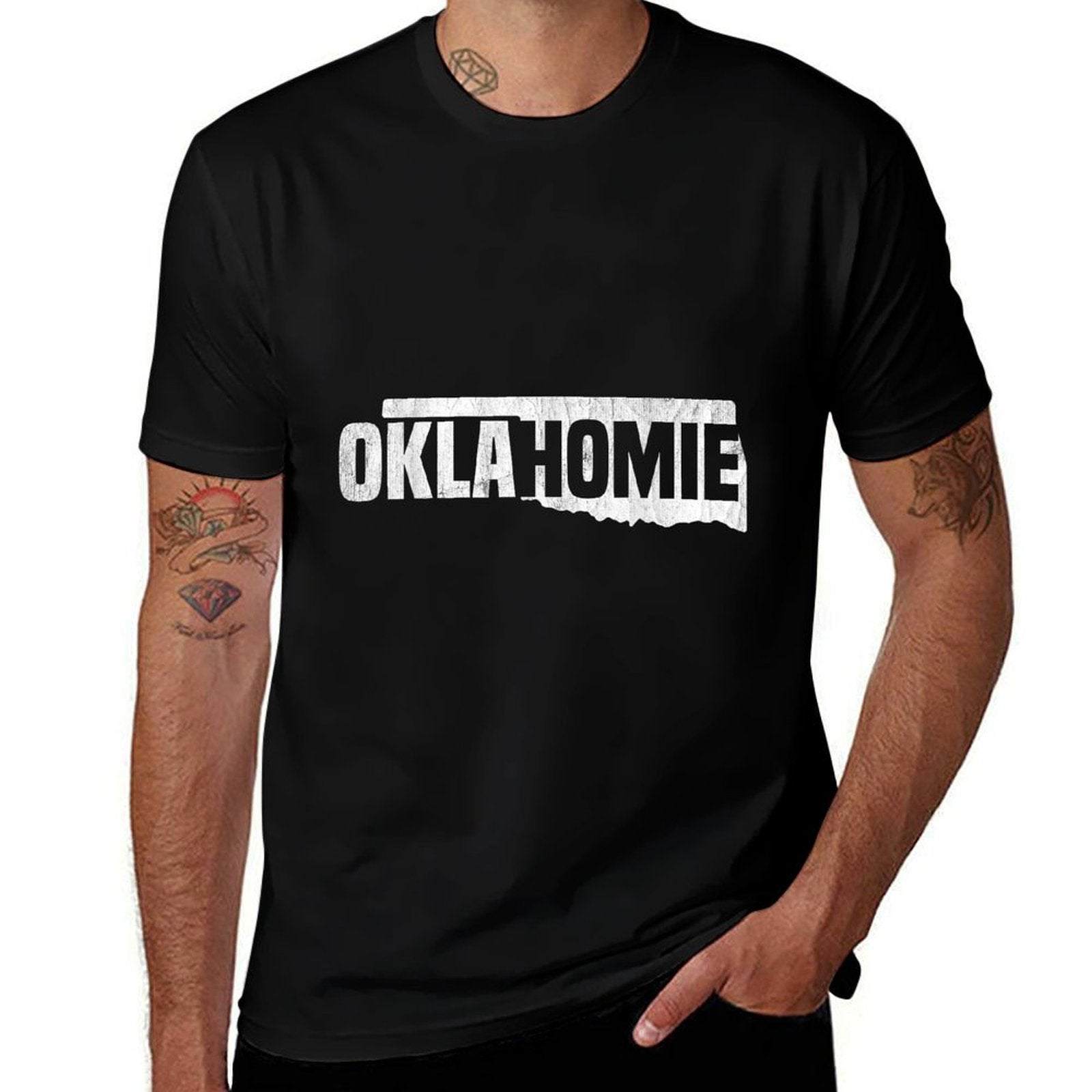 Oklahomie Funny Humor Oklahoma State Pride Vintage Retro  Graphic-printed T-Shirt