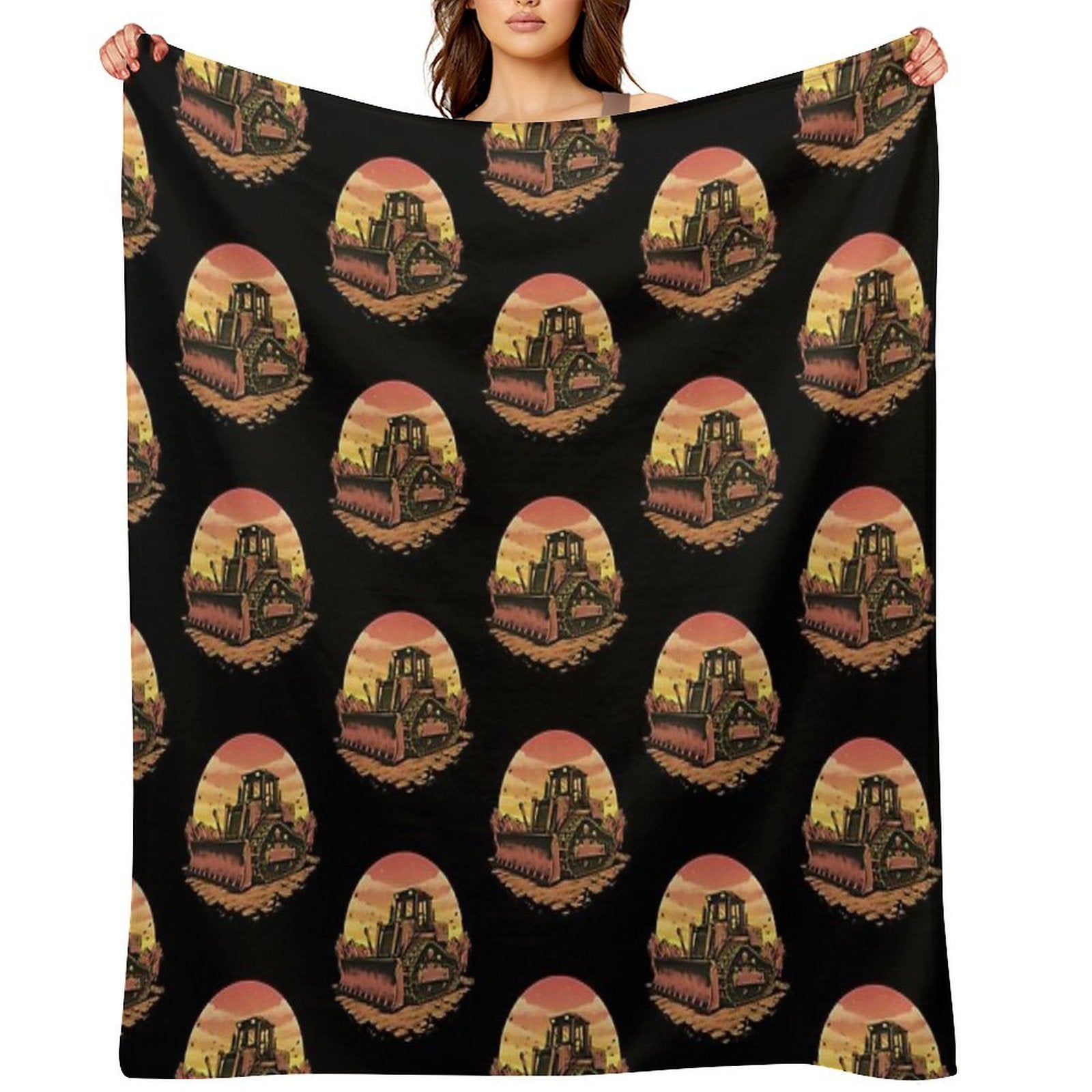 Bulldozer Compact Throw Blanket