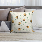 Lots of Bees Soft Shrink-Resistant Throw Pillow
