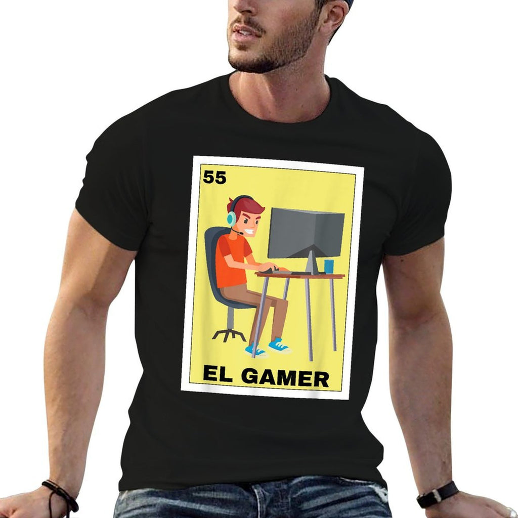 Funny Mexican Design for Gamers - El Gamer  Wrinkle-resistant T-Shirt