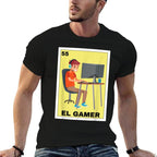 Funny Mexican Design for Gamers - El Gamer  Wrinkle-resistant T-Shirt