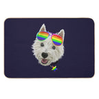 Gay Pride Westie LGBT Dog Sunglasses Durable Bath Mat