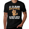 Dirty Funny Adult Clean Beaver Wood  Polyester Blend T-Shirt