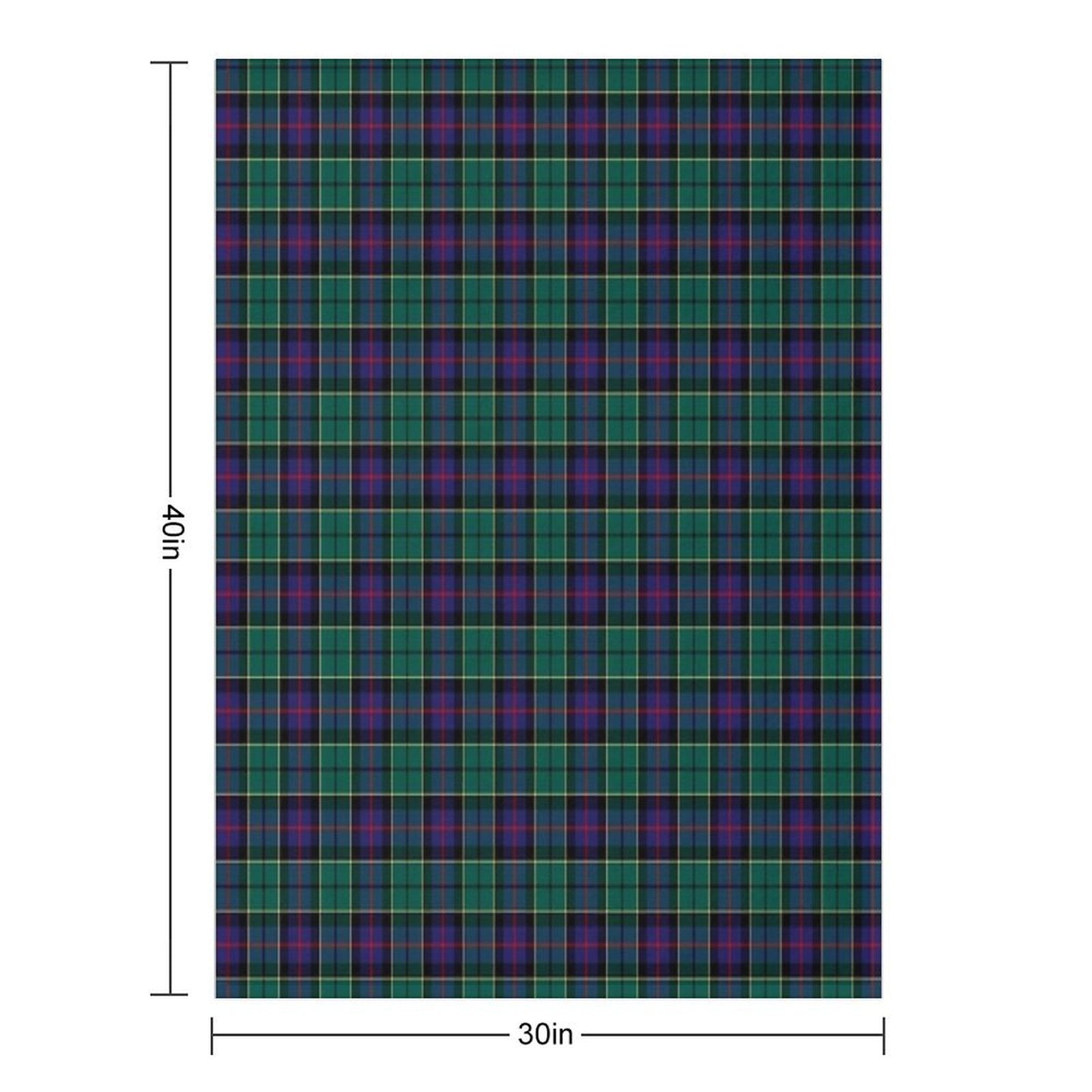 Clan Forsyth Tartan Plush Throw Blanket
